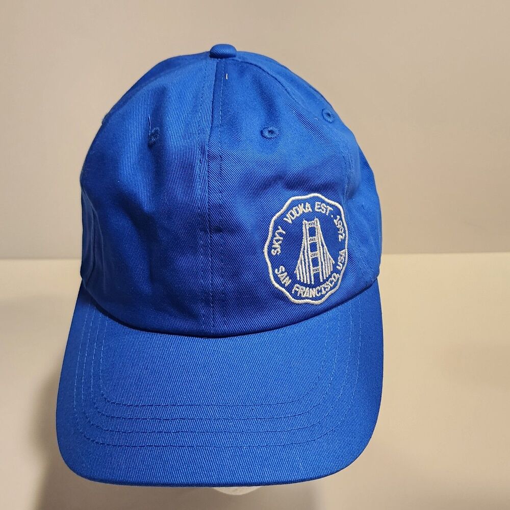 Skyy Vodka San Francisco USA Baseball Cap Hat Mens Blue OS Curve Brim Adjustable